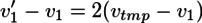 v'_1-v_1=2(v_{tmp}-v_1)