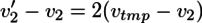 v'_2-v_2=2(v_{tmp}-v_2)