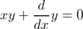 xy+\frac{d}{dx}y=0