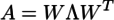 A=W¥Lambda W^T